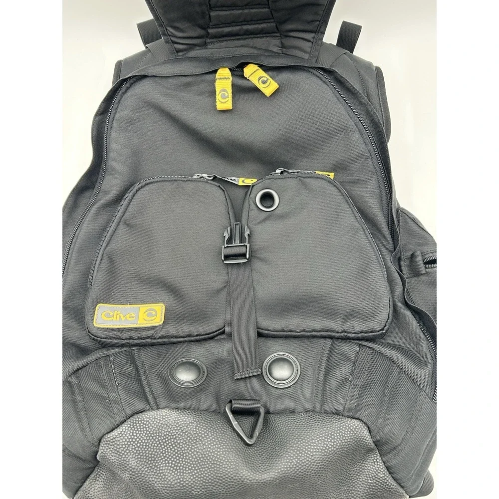 Vtg 90s Clive Trainer Skateboard Snowboard  Backpack Rare Black Carry Straps
